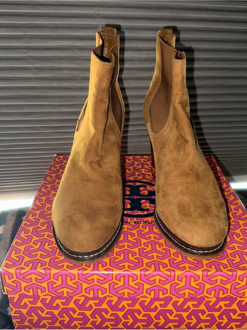 Tory Burch Women’s Suede Chukka Boots in Tan